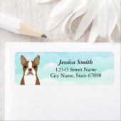 ボストンテリア差出人住所ラベル ラベル (インサイチュ)