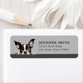 ボストンテリア差出人住所ラベル ラベル (インサイチュ)