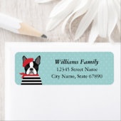 ボストンテリア差出人住所ラベル ラベル (インサイチュ)