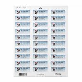 ボストンテリア差出人住所ラベル ラベル (フルシート)