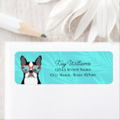 ボストンテリア差出人住所ラベル ラベル (インサイチュ)