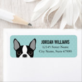 ボストンテリア差出人住所ラベル ラベル (インサイチュ)