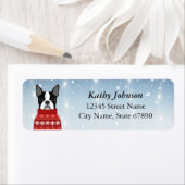 ボストンテリア差出人住所ラベル ラベル (インサイチュ)