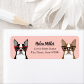 ボストンテリア差出人住所ラベル ラベル (インサイチュ)