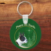 ボストンテリア平和 キーホルダー (正面)