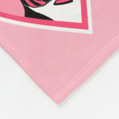 ボストンテリア愛ハートパターンフリースブランケット フリースブランケット (角)