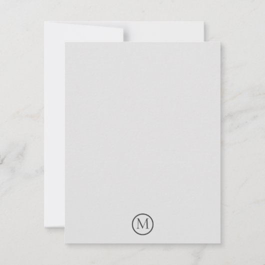 ボストンテリア春の花モノグラム ノートカード (裏面)