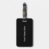 ボストンテリア時間の旅行ピンクの荷物タグ ラゲッジタグ (裏面縦)