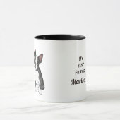 ボストンテリア最高のマイフレンド名前をカスタムする マグカップ (中央)