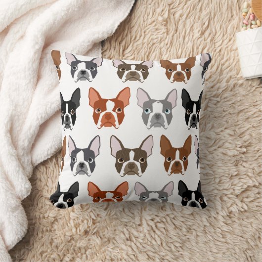ボストンテリア枕 – かわいい色のボストンテリア クッション (ブランケット)