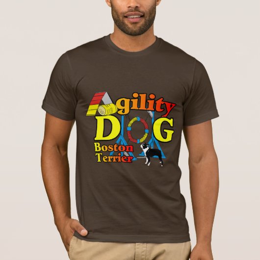 ボストンテリア機敏性ギフト Tシャツ (正面)