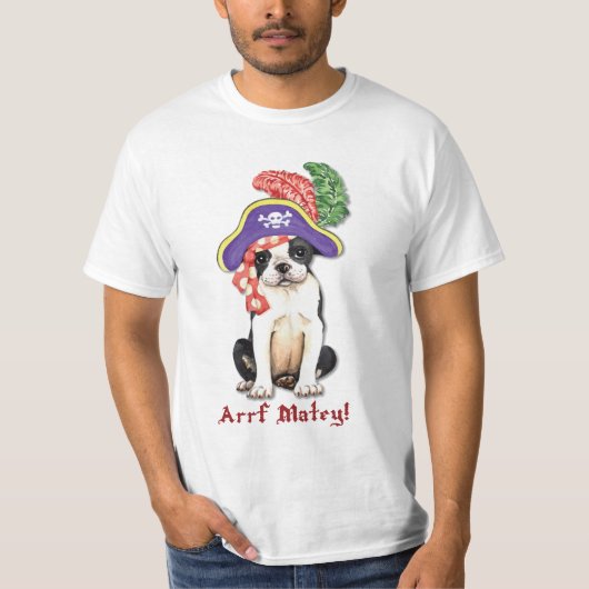 ボストンテリア海賊版Tシャツ Tシャツ (正面)