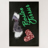 ボストンテリア無地のアイズカラー1000ピース ジグソーパズル (縦)