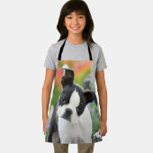 ボストンテリア犬かわいい子犬の動物頭写真 – - エプロン (インサイチュ)