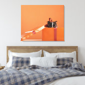 ボストンテリア犬のギフトボックス キャンバスプリント (インサイチュ (寝室))