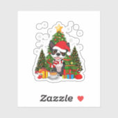 ボストンテリア犬のクリスマスはギフトコーヒーライト シール (シート)