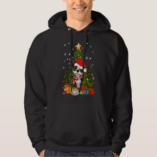 ボストンテリア犬のクリスマスはギフトコーヒーライト パーカ