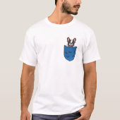 ボストンテリア犬のポケットTシャツ Tシャツ (正面)
