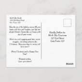 ボストンテリア犬の人々のためのクリスマスの挨拶 ポストカード (裏面)