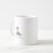 ボストンテリア犬の水彩画風イラストと名言 コーヒーマグカップ (正面左)