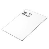 ボストンテリア犬の漫画 ノートパッド (アングル)