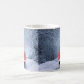 ボストンテリア犬の雪クリスマストラックに座って コーヒーマグカップ (中央)