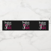 ボストンテリア犬ママ飼い主かわいいおもしろい ペットボトルラベル (シングルラベル)