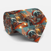 ボストンテリア犬ローラーコースタークリスマス ネクタイ (ロール)