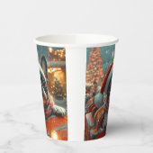 ボストンテリア犬ローラーコースタークリスマス 紙コップ (左)