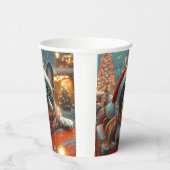 ボストンテリア犬ローラーコースタークリスマス 紙コップ (右)