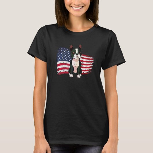 ボストンテリア犬種 69 Tシャツ (正面)