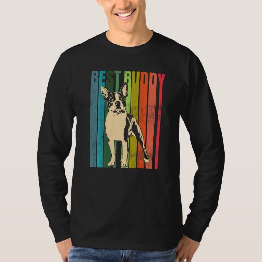 ボストンテリア犬種 95 Tシャツ (正面)