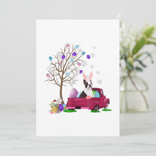 ボストンテリア狩りエッグスツリーヴィンテージトラックイースター セーブザデート (スタンド正面)