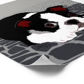 ボストンテリア石舗装壁アートポスター ポスター (角)