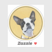 ボストンテリア絵画ズ – かわいいオリジナルドッグアート シール (シート)