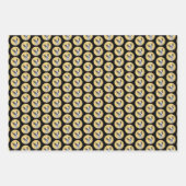 ボストンテリア絵画ズ – かわいいオリジナルドッグアート ラッピングペーパーシート (正面3)