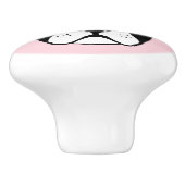 ボストンテリア色の背景 セラミックノブ (側面)