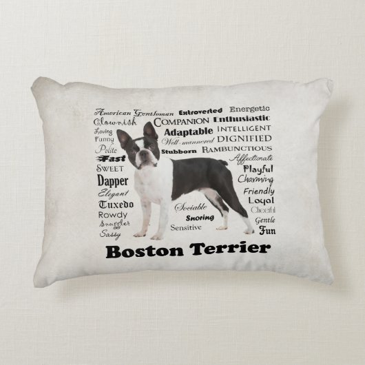 ボストンテリア調度枕 アクセントクッション (正面)