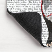 ボストンテリア赤いネクタイと口ひげ2 マウスパッド (コーナー)