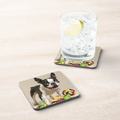 ボストンテリア遊ドッグのおもちゃつき コースター (右側)