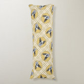 ボストンテリア黒白絵を描のドッグアート ボディピロー (正面縦)