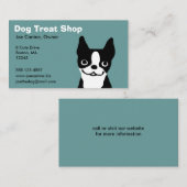 ボストンテリア – かわいい漫画の犬顔 名刺 (正面/裏面)