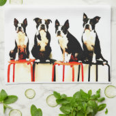 ボストンテリア Ⅰ キッチンタオル (折り畳み)