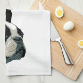 ボストンテリア キッチンタオル (四つ折り)