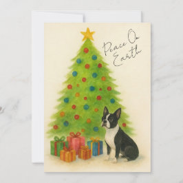 ボストンテリア クリスマスカード