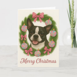 ボストンテリア クリスマスカード カード