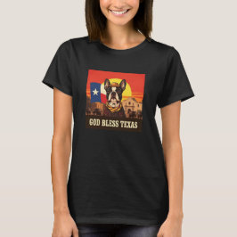 ボストンテリア・ゴッドブレス・テキサス Tシャツ
