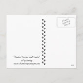 ボストンテリア/サンタドッグアートクリスマスポストカード シーズンポストカード (裏面)