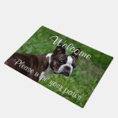 ボストンテリア ドアマット (アングル)