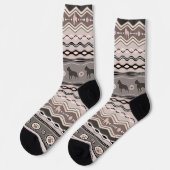 ボストンテリア – パステルの装飾パターン ソックス (左)